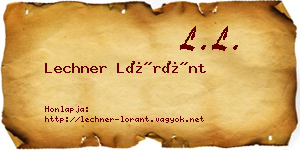 Lechner Lóránt névjegykártya