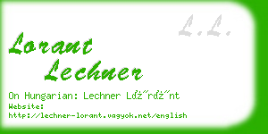 lorant lechner business card